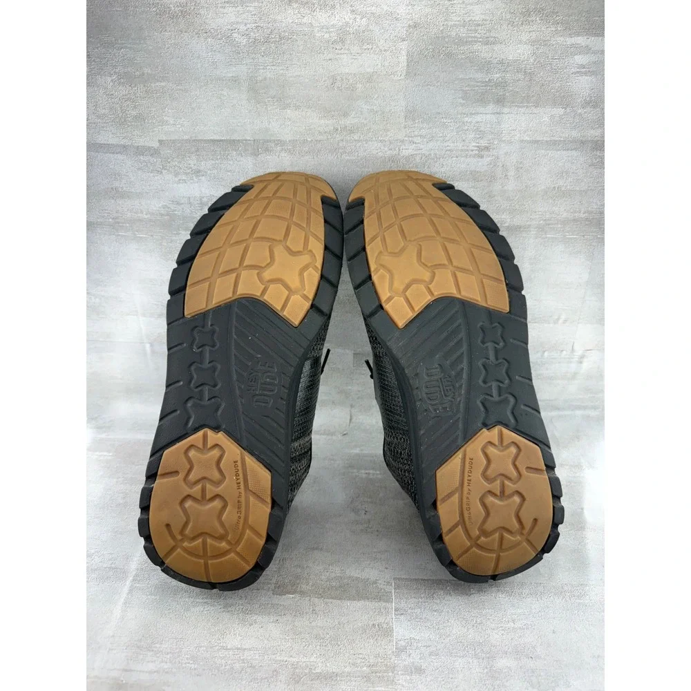 Hey Dude Sirocco Black Night Men Slip On Knit Sneakers Size 12 40160-0WN